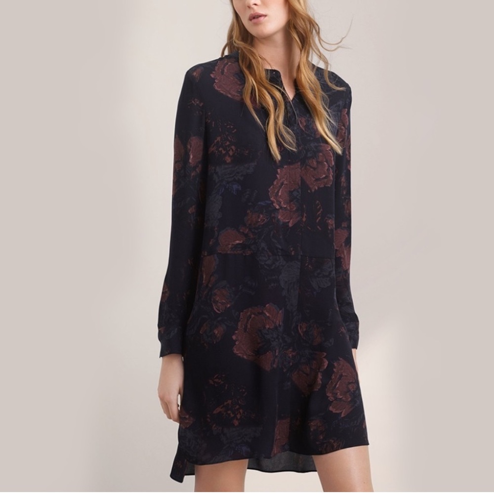 Wilfred Black and Brown Floral Dress